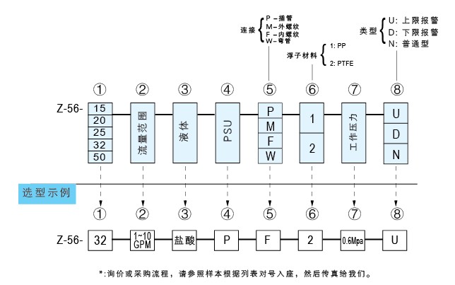 Z-5615、Z-5620、Z-5625、Z-5632、Z-5650聚砜塑料管浮子流量計